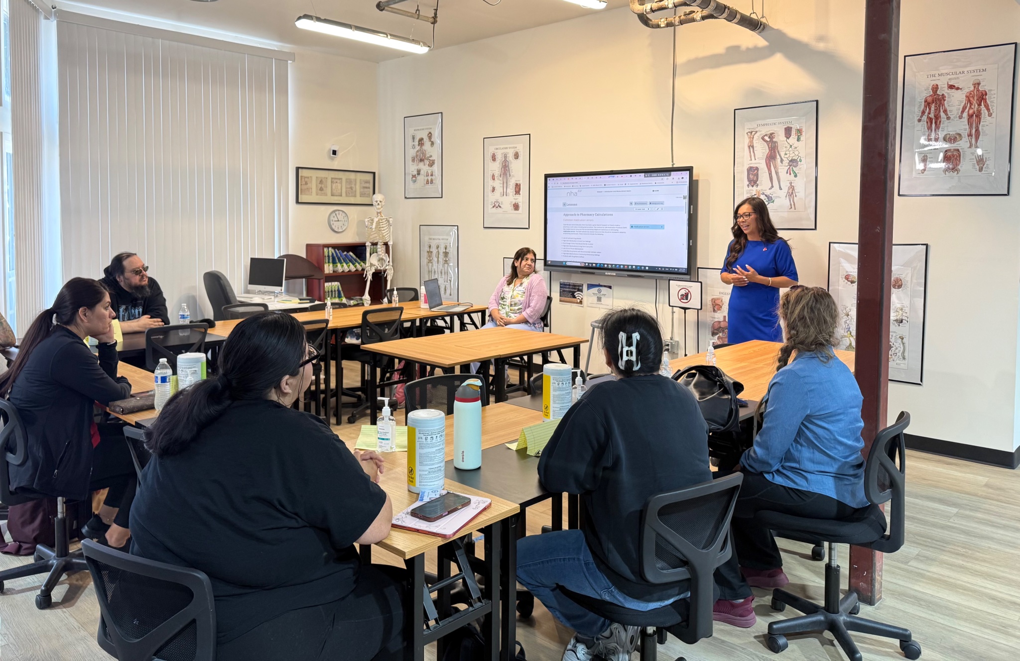 CVS regional staff presenting career pathways to students in the ERS Learning Lab